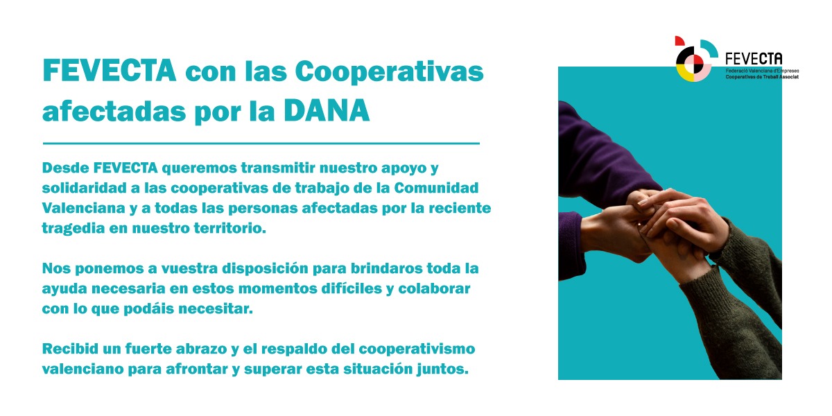 FEVECTA CON LAS COOPERATIVAS AFECTADAS POR LA DANA